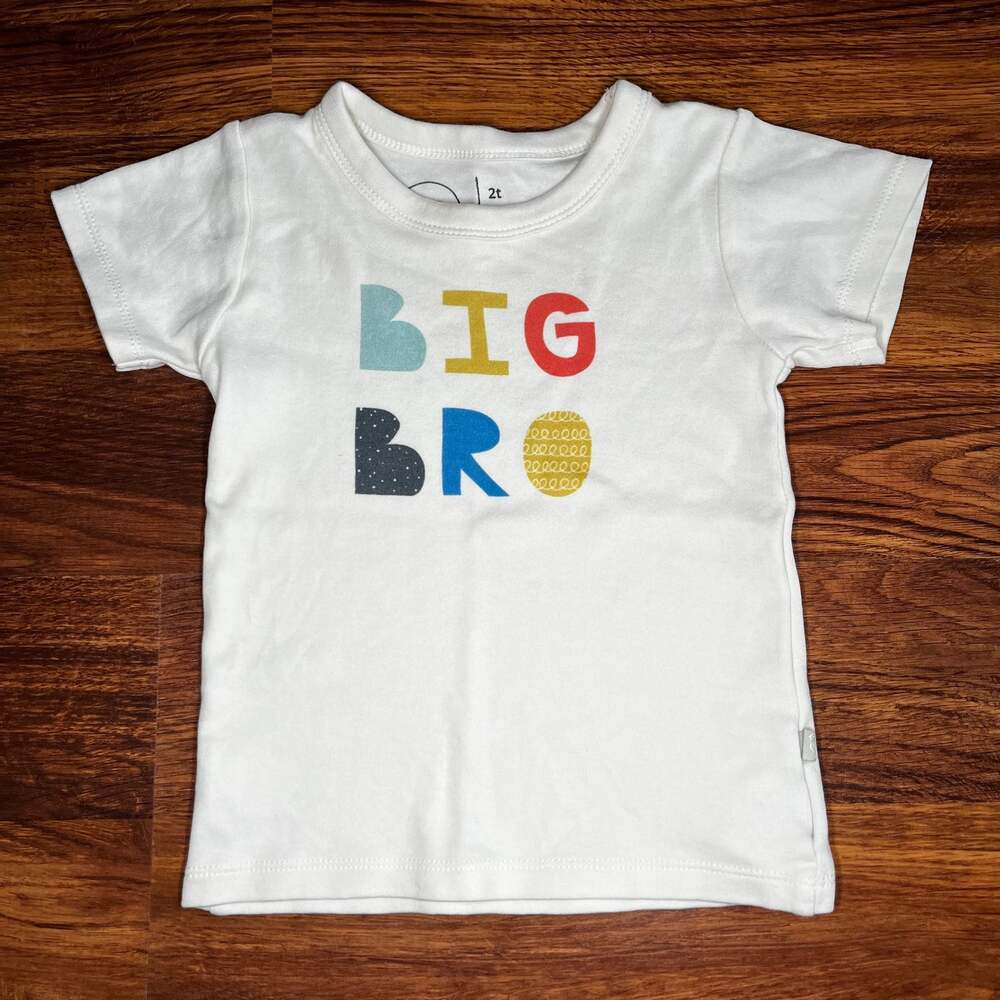 Finn + Emma Big Bro T Shirt Organic Cotton 2T